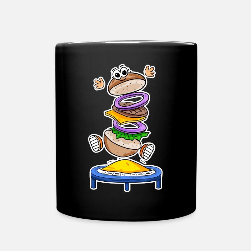 Trampolin Burger Fast Food - Tasse einfarbig - Schwarz