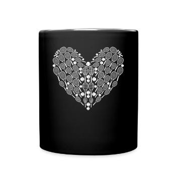 Tennis Heart Tennis Equipment Tennis Heart - Tasse einfarbig - Schwarz - Vorne