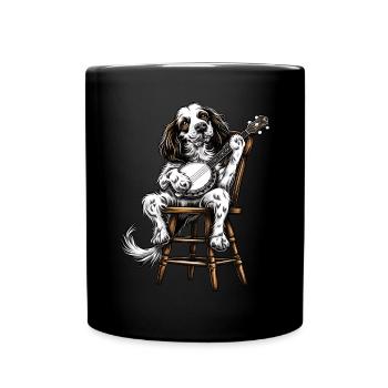 Anglais Springer Spaniel Chien Bluegrass Banjo Spie - Mug uni - noir - Devant