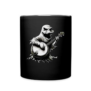 Gespenst Halloween Gespenstische Bluegrass Banjo S - Tasse einfarbig - Schwarz - Vorne