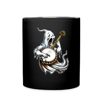 Gespenst Halloween Gespenstische Bluegrass Banjo S - Tasse einfarbig - Schwarz - Vorne