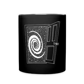 Offene Tür zum Universum - Tasse einfarbig - Schwarz - Vorne