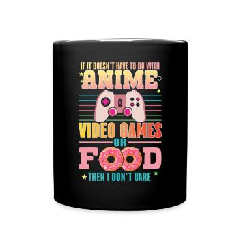 Anime Video Games or Food Manga Otaku Japanese - Full Colour Mug - black - Front