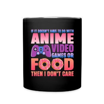Anime Video Games or Food Manga Otaku Japanese - Full Colour Mug - black - Front