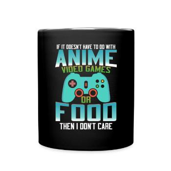 Anime Video Games or Food Manga Otaku Japanese - Full Colour Mug - black - Front