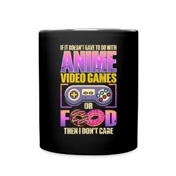 Anime Video Games or Food Manga Otaku Japanese - Full Colour Mug - black - Front