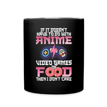 Anime Video Games or Food Manga Otaku Japanese - Full Colour Mug - black - Front