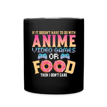 Anime Video Games or Food Manga Otaku Japanese - Full Colour Mug - black - Front