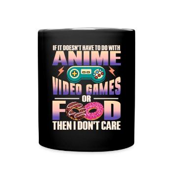 Anime Video Games or Food Manga Otaku Japanese - Full Colour Mug - black - Front