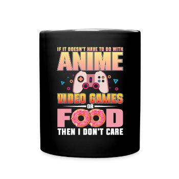 Anime Video Games or Food Manga Otaku Japanese - Full Colour Mug - black - Front