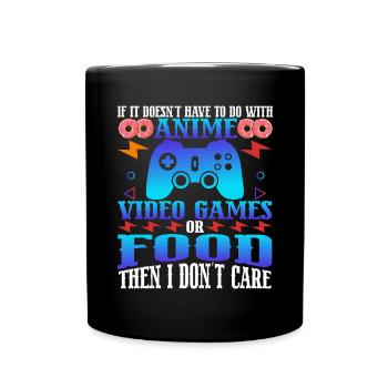 Anime Video Games or Food Manga Otaku Japanese - Full Colour Mug - black - Front