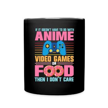 Anime Video Games or Food Manga Otaku Japanese - Full Colour Mug - black - Front