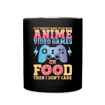 Anime Video Games or Food Manga Otaku Japanese - Full Colour Mug - black - Front