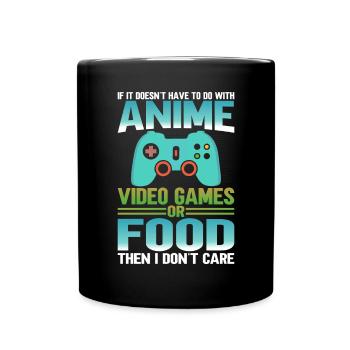 Anime Video Games or Food Manga Otaku Japanese - Full Colour Mug - black - Front