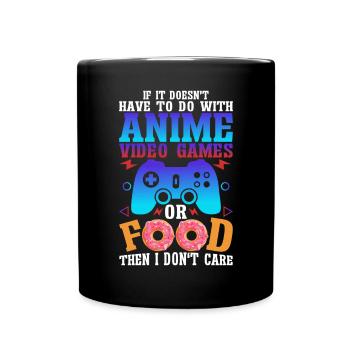 Anime Video Games or Food Manga Otaku Japanese - Full Colour Mug - black - Front