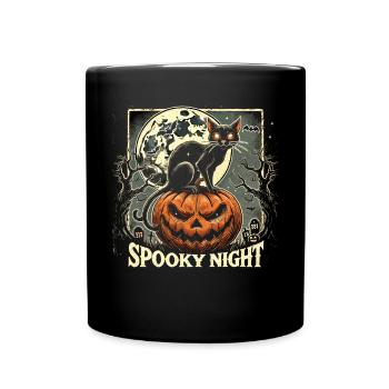 Halloween - « Spooky Pumpkin Night » - Mug uni - noir - Devant