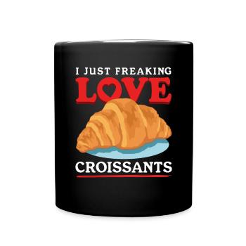 Croissant Hörnchen Gipfeli Beugel Geschenke - Tasse einfarbig - Schwarz - Vorne