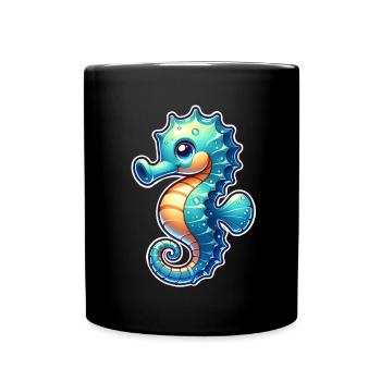Seepferd - Tasse einfarbig - Schwarz - Vorne