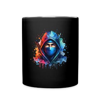 Ninja - Tasse einfarbig - Schwarz - Vorne