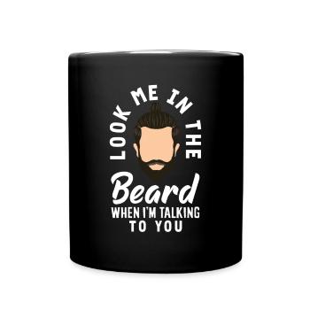 Bartpflege Bart Liebhaber Männer Bart - Tasse einfarbig - Schwarz - Vorne