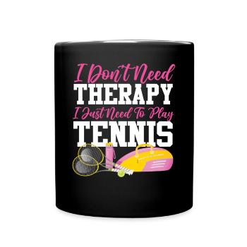 Funny Tennis Player Racket I'm - Full Colour Mug - black - Front