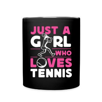 Funny Tennis Player Racket It's - Tasse einfarbig - Schwarz - Vorne