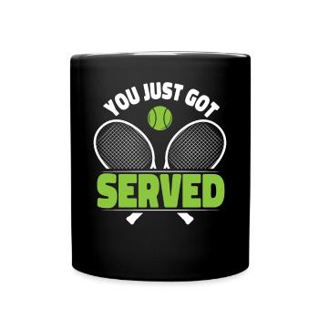 Funny Tennis Player Racket Friends - Full Colour Mug - black - Front