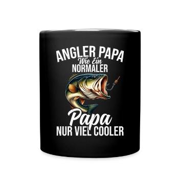 Angler Dad Fishing Rod Funny Father's Day Fisherman - Full Colour Mug - black - Front