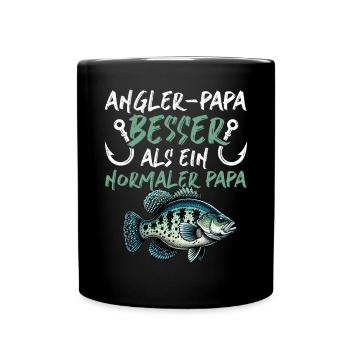Angler Dad Fishing Rod Funny Father's Day Fisherman - Full Colour Mug - black - Front