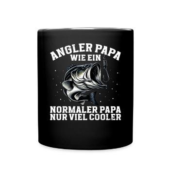 Angler Dad Fishing Rod Funny Father's Day Fisherman - Full Colour Mug - black - Front