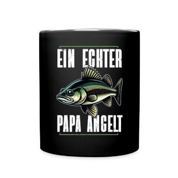 Angler Dad Fishing Rod Funny Father's Day Fisherman - Full Colour Mug - black - Front