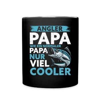 Angler Dad Fishing Rod Funny Father's Day Fisherman - Full Colour Mug - black - Front