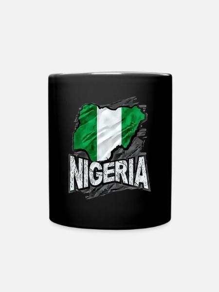 Nigeria - Tasse einfarbig - Schwarz