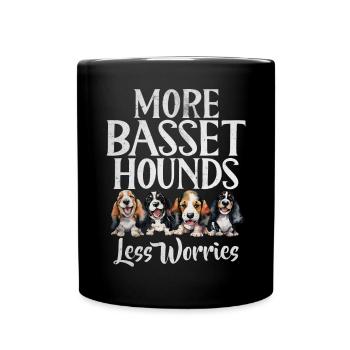 Basset Hound Gifts - Tasse einfarbig - Schwarz - Vorne