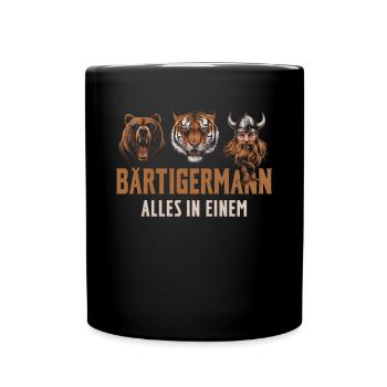 L’ours, le tigre, l’homme – tout en un seul regard puissant - Mug uni - noir - Devant