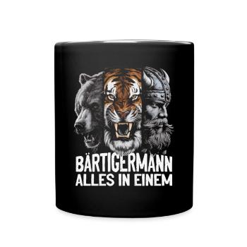 L’ours, le tigre, l’homme – tout en un seul regard puissant - Mug uni - noir - Devant