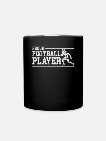 American Football Game - Proud Football Player - Tasse einfarbig - Schwarz