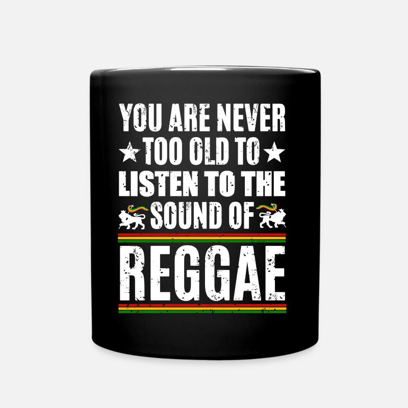 Never too old for reggae - Full Colour Mug - black