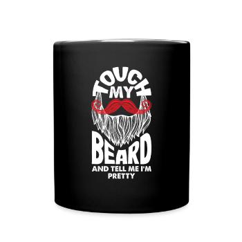 Bartpflege Bart Liebhaber Männer Bart - Tasse einfarbig - Schwarz - Vorne