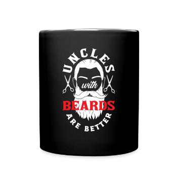 Bartpflege Bart Liebhaber Männer Bart - Tasse einfarbig - Schwarz - Vorne