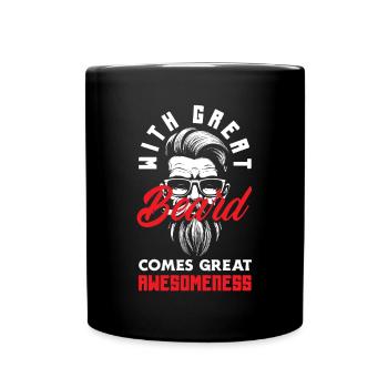 Bartpflege Bart Liebhaber Männer Bart - Tasse einfarbig - Schwarz - Vorne
