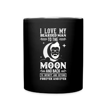 Bartpflege Bart Liebhaber Männer Bart - Tasse einfarbig - Schwarz - Vorne