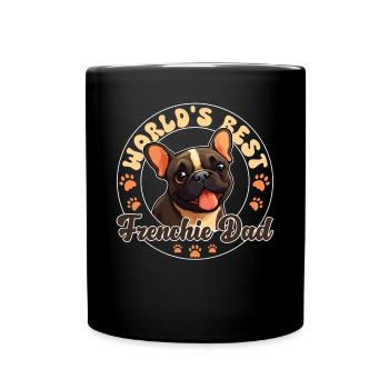 French Bulldog Dog Frenchie Dad - Full Colour Mug - black - Front