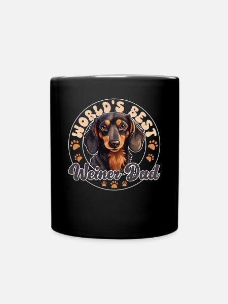 Dackel Dog Weiner Dad - Tasse einfarbig - Schwarz