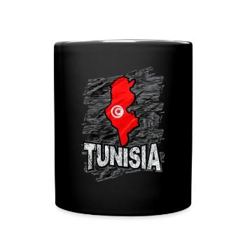 Tunisie - Mug uni - noir - Devant
