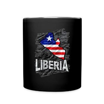 Liberia - Tasse einfarbig - Schwarz - Vorne