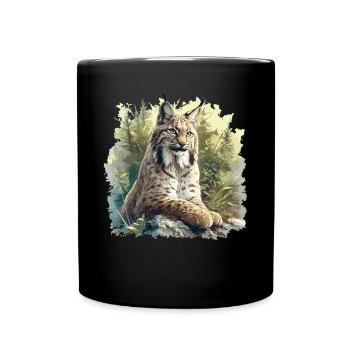 Lynx Luchse Luchs - Mug uni - noir - Devant