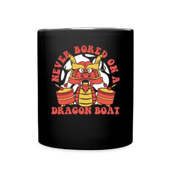 Jamais ennuyé sur un amoureux de l’équipe de batteurs de dragon - Mug uni - noir - Devant