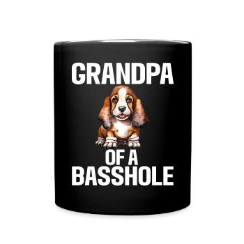 Basset Hound Gifts - Tasse einfarbig - Schwarz - Vorne