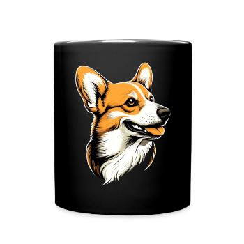 Corgi Welsh Corgi Cardigan Dog Cute Welsh Corgi - Full Colour Mug - black - Front